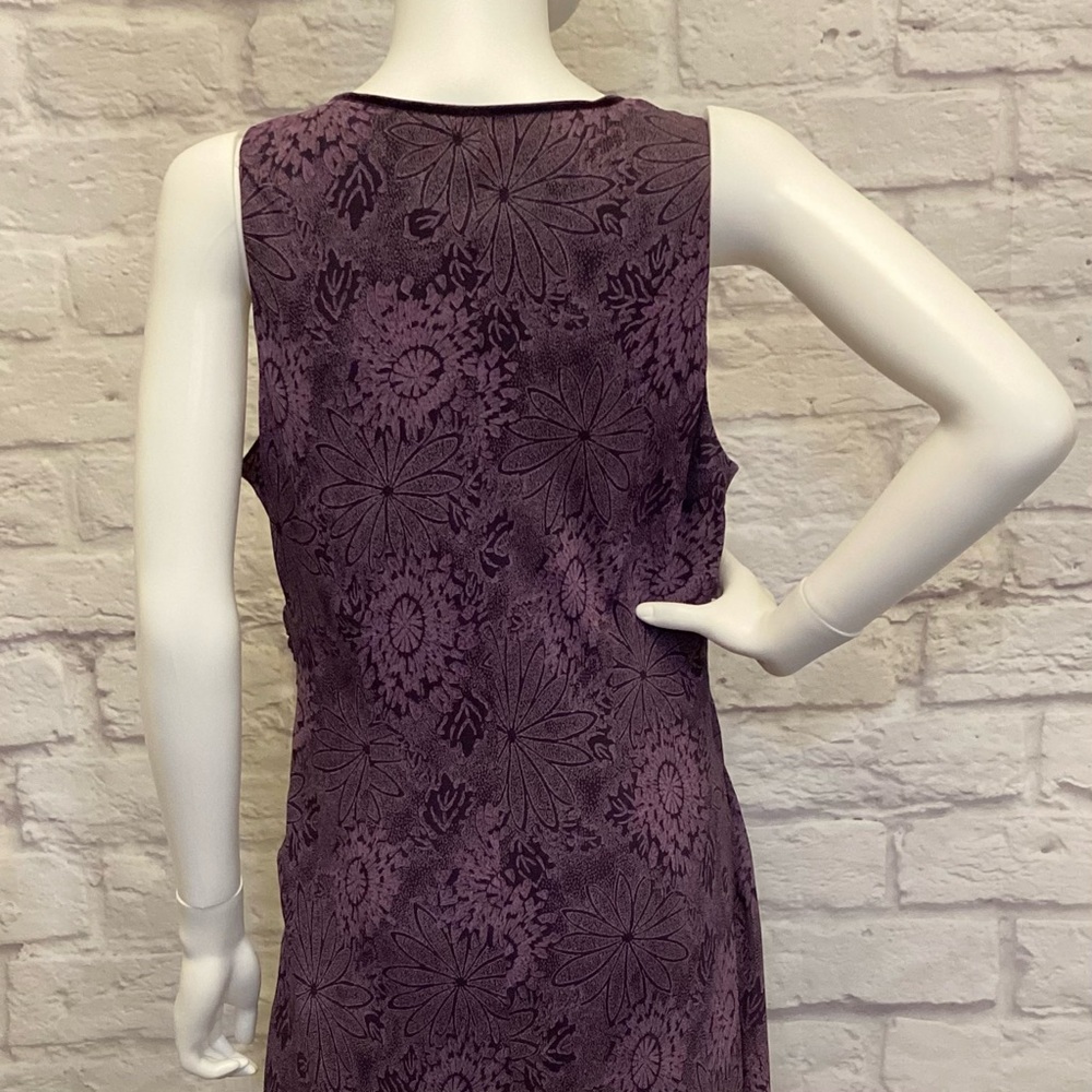 Jones New York 14 Faux Wrap Dress Elegant Purple Ruched Fairy Whimsigoth - Picture 8 of 11